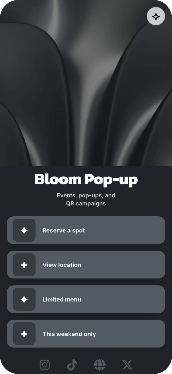 Graphite Petals template preview
